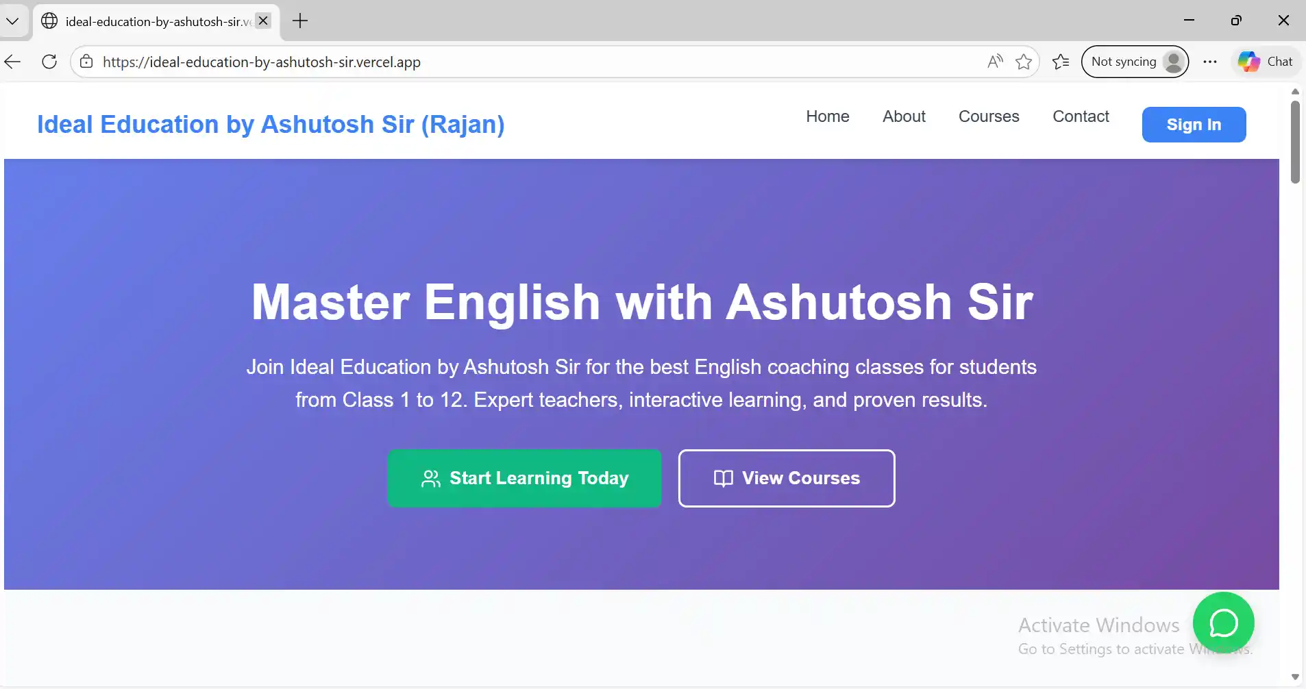 English Coaching LMS Project